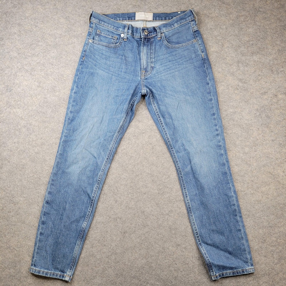 Everlane Jeans Womens 28 Ankle Blue Medium Wash Mid Rise Slim Stretch 28x27